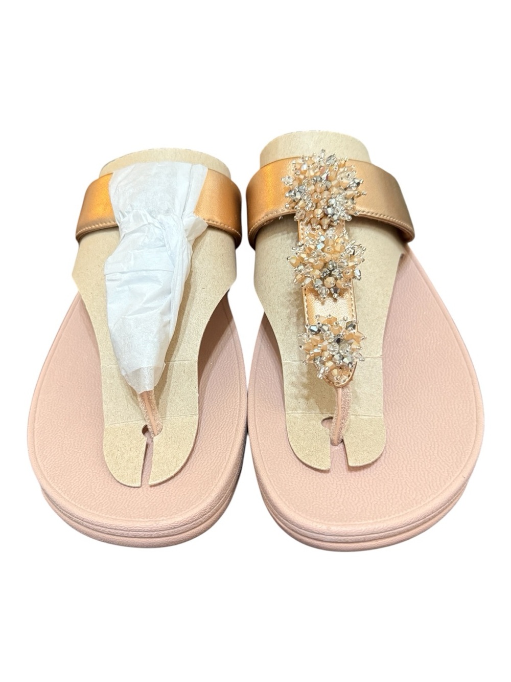 FitFlop Galaxy Toe-Thongs Rose Gold Sandals Women’s Size 10 NIB